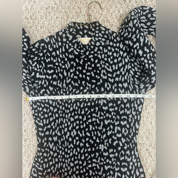 Michael Kors Metallic Cheetah-Print Dress - Black size S - Picture 11 of 12